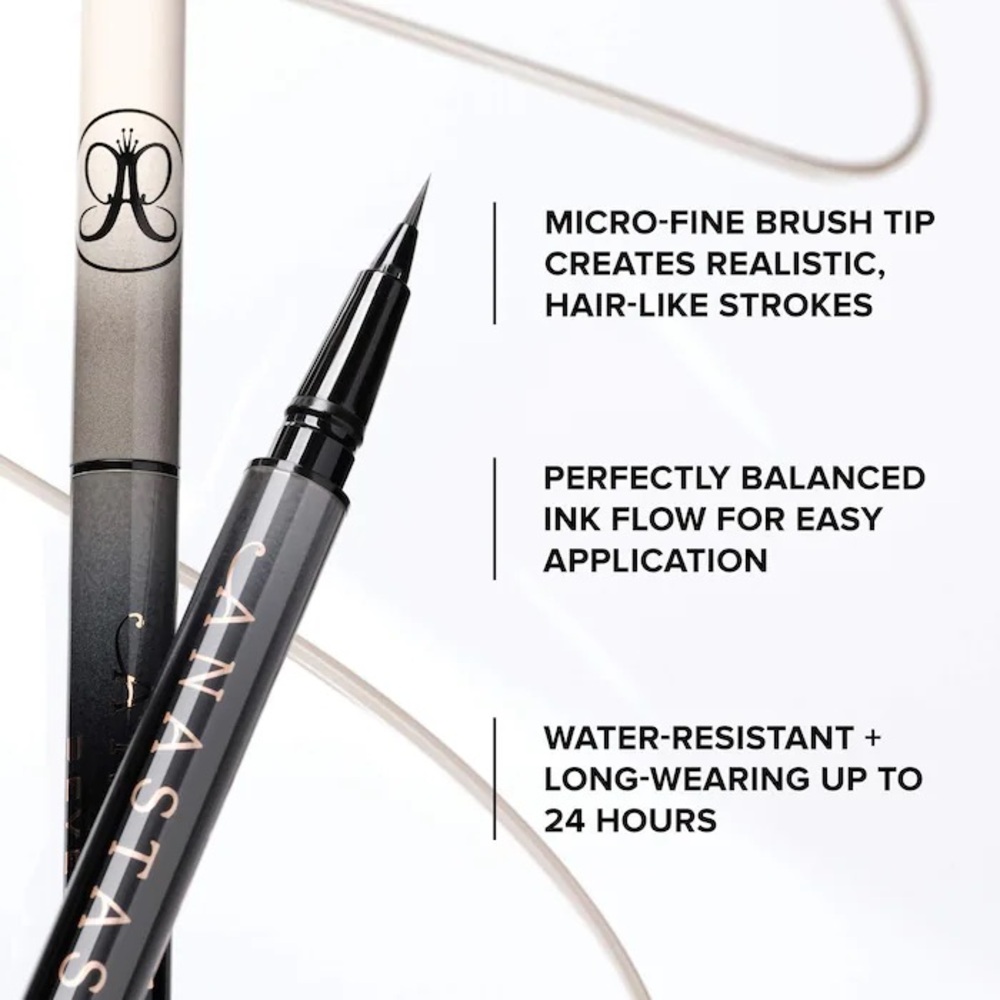 Anastasia Beverly Hills MicroStroke Detailing Brow Pen 24-Hour Wear Shade Ebony - Picture 3 of 4